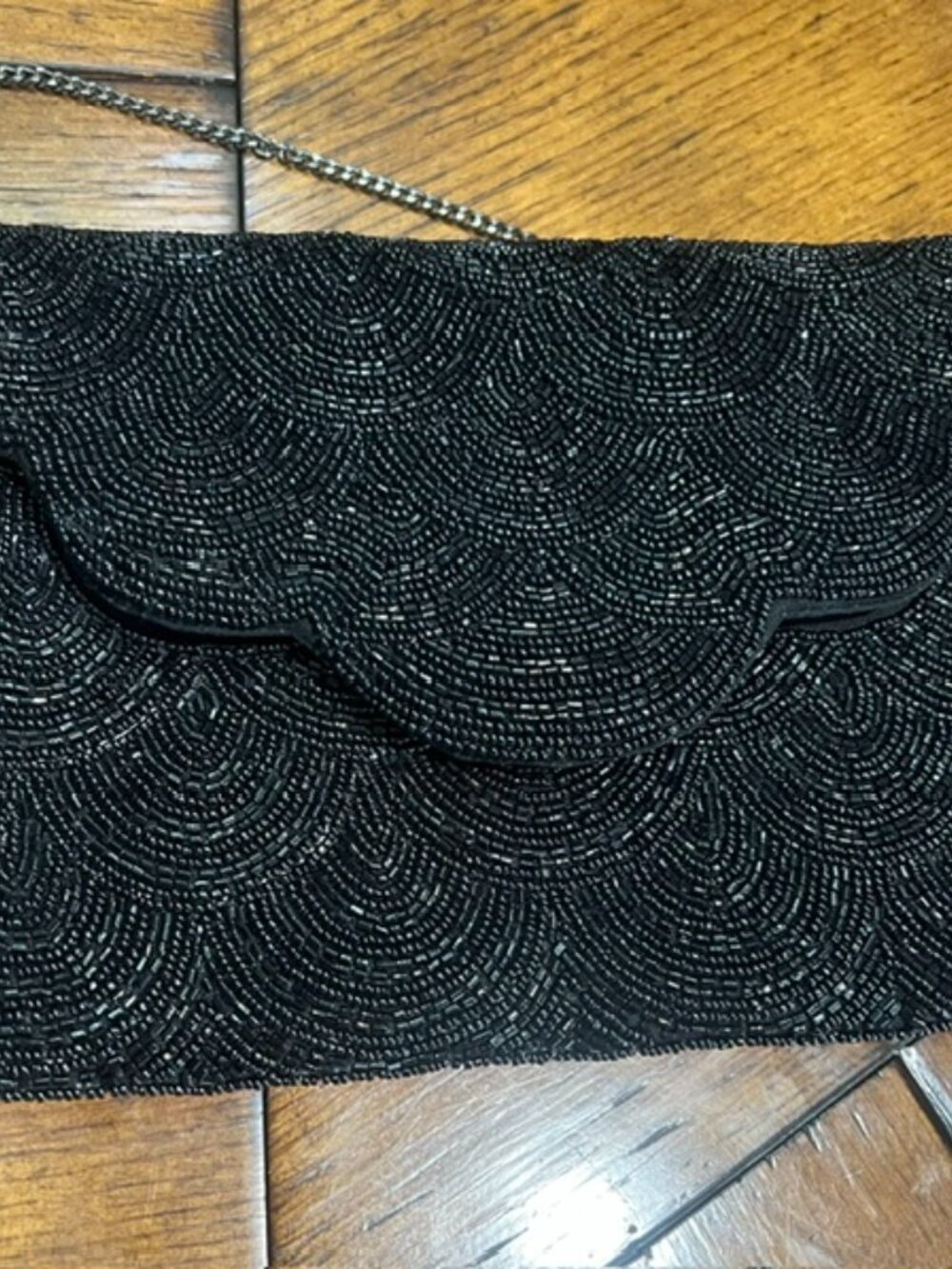 Black Beaded Clutch